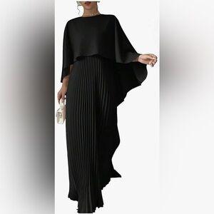 UOOZEE Casual Dresses Pleated A Line Maxi Party Dress